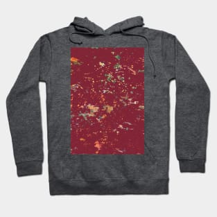 Dark Red Bohemian Fiber Art mixed media Hoodie